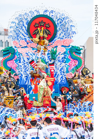 「青森県」豪華絢爛な山車の競演　八戸三社大祭・夏 117048434