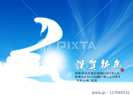 2025年度年賀状素材 2025年度年賀状素材 117048532