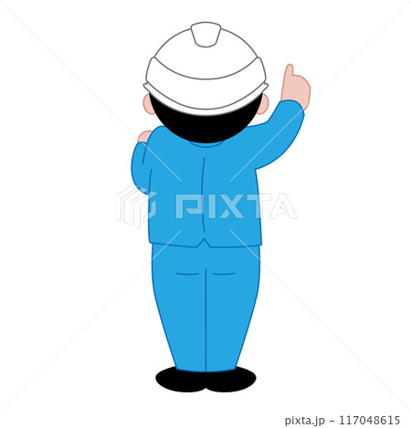 作業中の工員のベクターイラスト 117048615