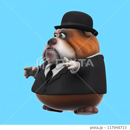 Fun 3D cartoon character 117048713