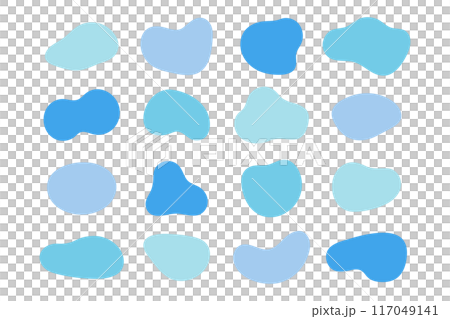 簡單的流體形狀設定藍色 117049141