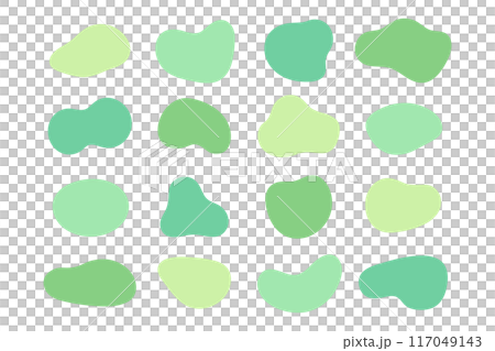 Simple Fluid Shapes Set Green 117049143