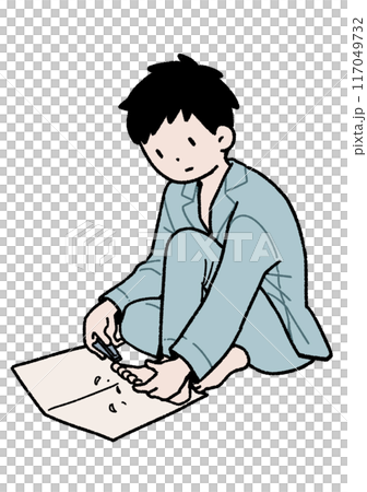 剪腳趾甲的男人 117049732