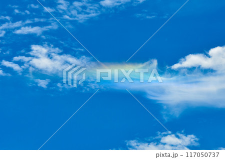 青い夏空と環水平アーク 青い夏空と環水平アーク 117050737