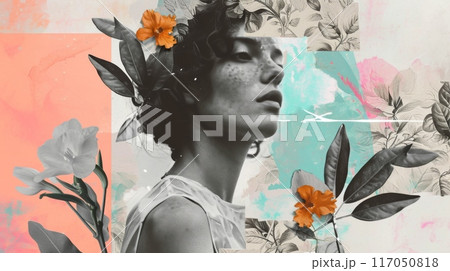 Serenity Amidst Floral Abundance Ai generated 117050818