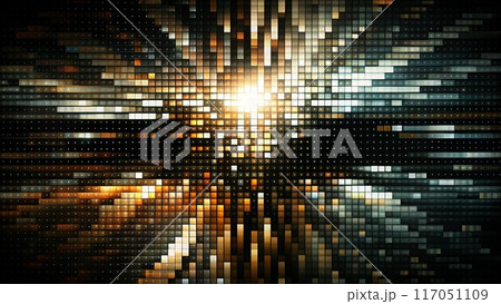 Matrix communication graphics Abstract digital stream with bright geometry. 117051109