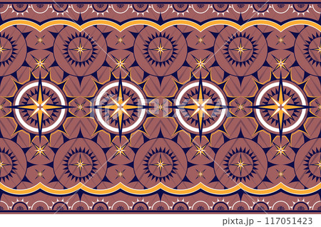 seamless pattern star geometric design 117051423