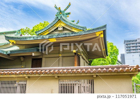 大阪市中央区高津　高津宮（高津神社）本殿　（浪速の皇都） 117051971