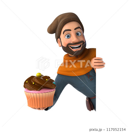 Fun 3D cartoon character 117052154