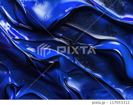 The image is a blue and purple swirl of paint 117053312