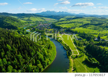 Mountain landscape in the Pieniny National Park at the foot of the Tatra Mountains 117053817