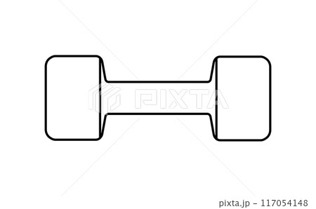 ダンベルの線画アイコン ダンベルの線画アイコン 117054148