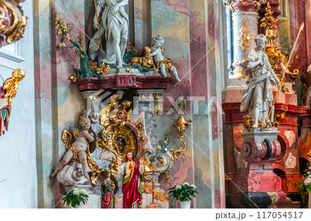 interiors of  Birnau basilica, bavaria, germany 117054517