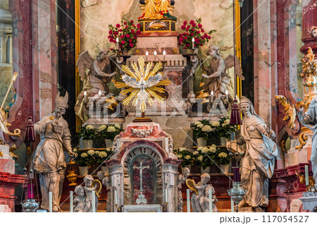 interiors of Birnau basilica, bavaria, germany interiors of Birnau basilica, bavaria, germany 117054527