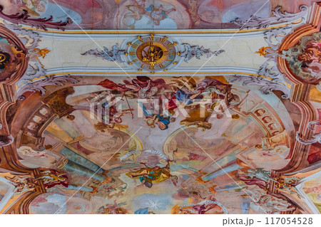 interiors of Birnau basilica, bavaria, germany interiors of Birnau basilica, bavaria, germany 117054528