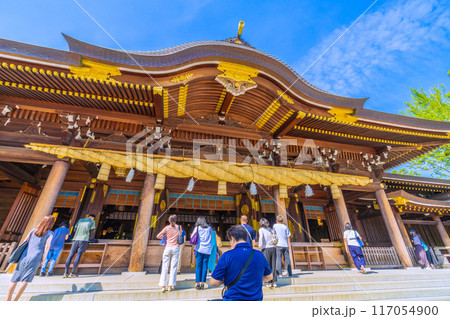 日本の寒川都市景観 相模國一之宮 寒川神社・御本殿などを望む=令和6年7月21日 日本の寒川都市景観 相模國一之宮 寒川神社・御本殿などを望む=令和6年7月21日 117054900