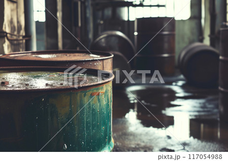 Environmental Hazard: Leaking Toxic Barrels 117054988