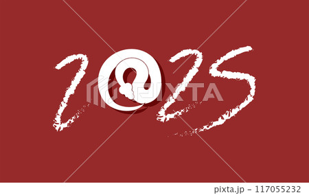 2025 minimalist new year of the snake vector card 2025 minimalist new year of the snake vector card 117055232