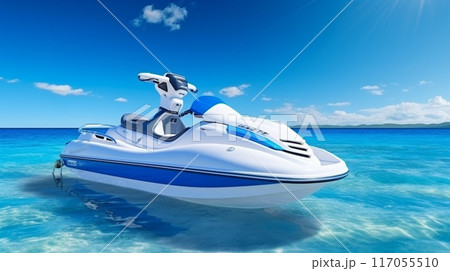 Luxurious yacht on the mexican caribbean sea Luxurious yacht on the mexican caribbean sea 117055510