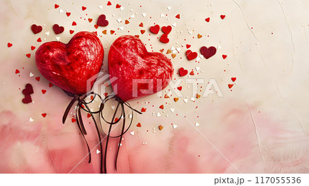 Illustration of saint valentine greeting card 117055536