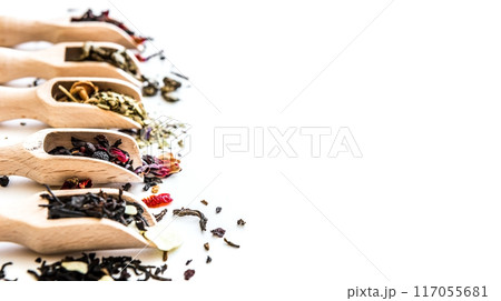 Tea on white table 117055681