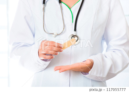 Doctor's hands with 117055777