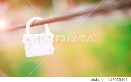 romantic padlock 117055805
