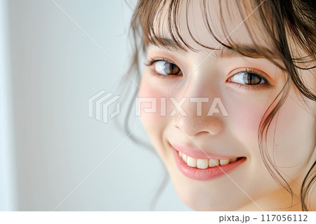 肌が美しい女性・スキンケア・アンチエイジング「AI生成画像」 117056112