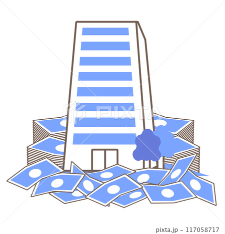 資本金を潤沢に所有している企業のイラスト 117058717