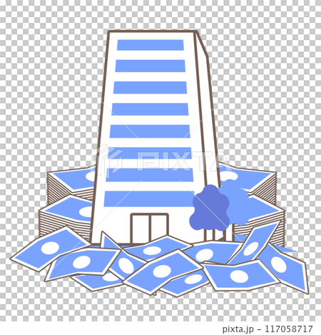 資本金を潤沢に所有している企業のイラスト 117058717
