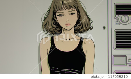 つまらなそうな顔をしている若い女性