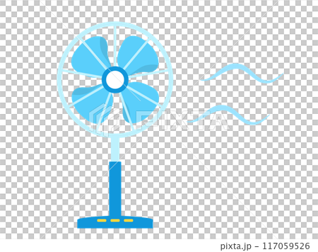 Illustration of a simple electric fan 117059526