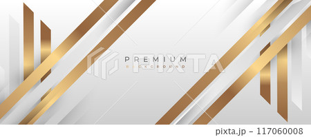 Luxury White and Gold Background with Paper Cut Style. Premium Background for Award, Nomination, Ceremony, Formal Invitation or Certificate Design 117060008