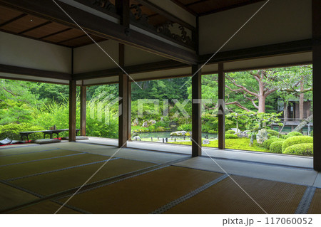 新緑の京都　青蓮院　華頂殿から眺める相阿弥の庭 117060052