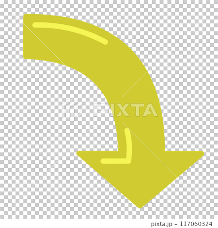 彎曲箭頭2（黃色）（有反射） 117060324