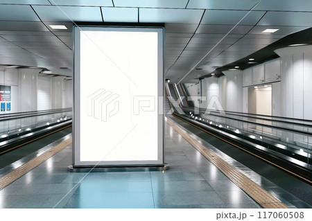 blank advertising billboard at airport,Mock up Poster media template Ads display in Subway station escalator blank advertising billboard at airport,Mock up Poster media template Ads display in Subway station escalator 117060508