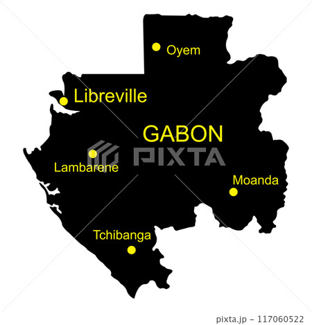 Gabon map icon Gabon map icon 117060522