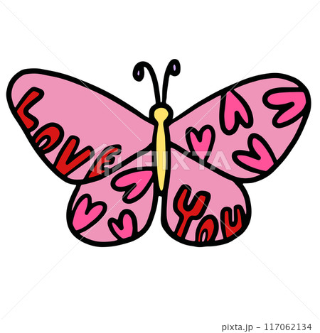 Hand drawn pink butterfly png for animal, zoo, souvenir shop, cute patches, shirt print, brooch, plush toy, kid doll, spring, summer, nature, garden, backyard, pet, vet, flowers, decoration, insects 117062134