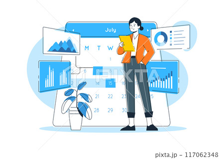 Business Strategic Planning Illustration concept on white background Business Strategic Planning Illustration concept on white background 117062348