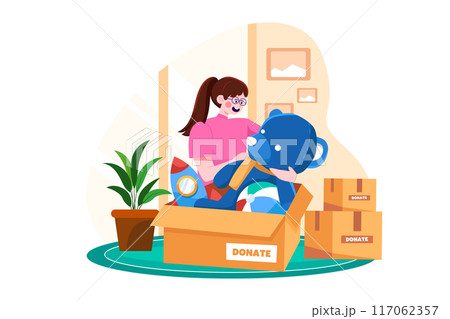 Children donate toys to charity 117062357
