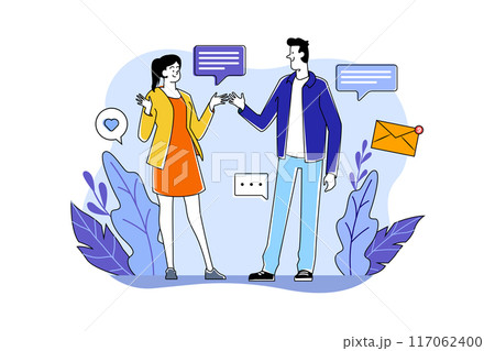 The guy and the girl communicate The guy and the girl communicate 117062400