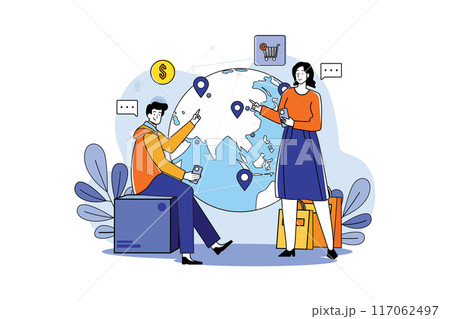 The concept of users around the world 117062497