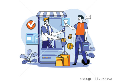 Delivery of goods ordered through a mobile store Delivery of goods ordered through a mobile store 117062498