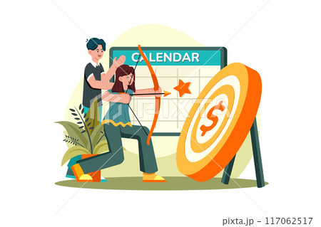 Marketing team setting business targe Marketing team setting business targe 117062517
