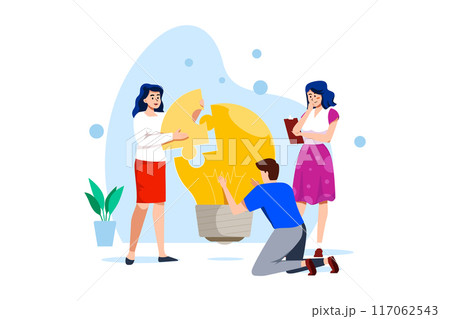 Product team generating creative idea Product team generating creative idea 117062543