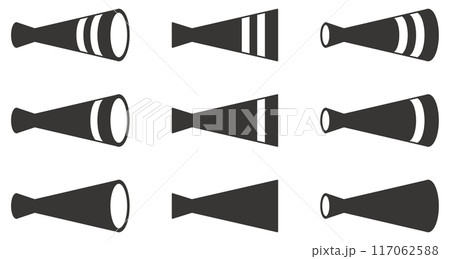 メガホン・拡声器のベクターイラストセット 117062588