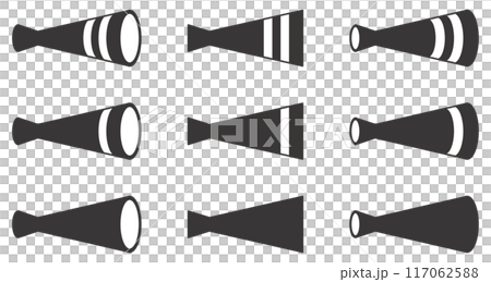 メガホン・拡声器のベクターイラストセット 117062588