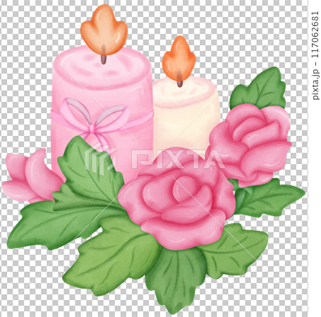 Rose aroma candle 117062681