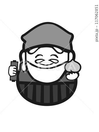 七福神の寿老人のポップな和風イラスト 117062851