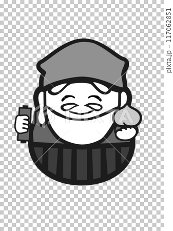 七福神の寿老人のポップな和風イラスト 117062851